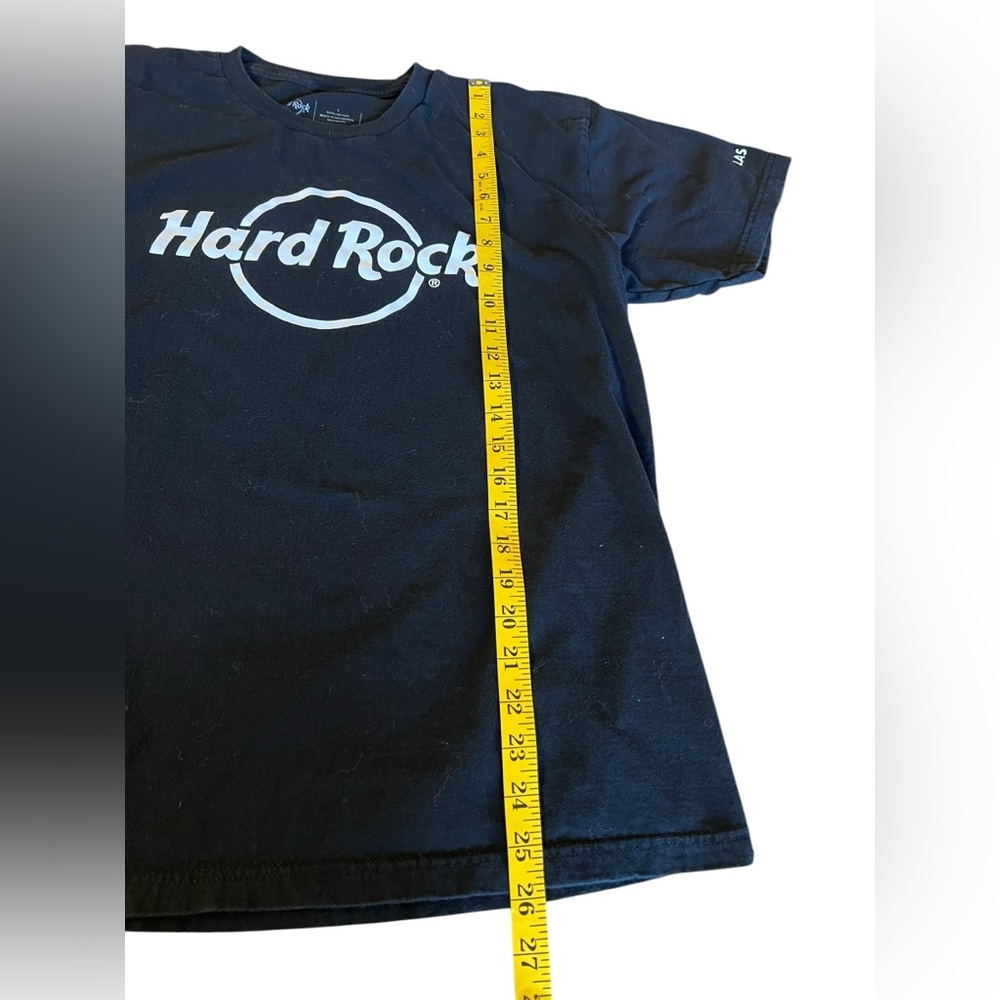 HARD ROCK LAS VEGAS Black Logo T-shirt Sz L Made In Nicaragua Crewneck Cotton - Picture 5 of 6